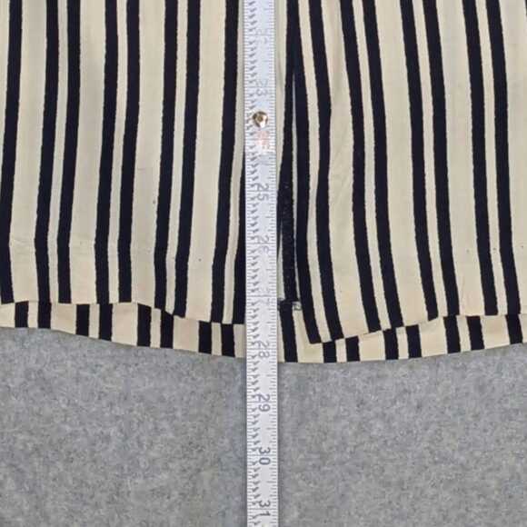 Vintage KC Spencer NY Striped Blouse Sz 6 Short Sleeve Tie Back Side Slit - Picture 6 of 15
